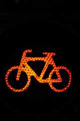 Red traffic light for cyclists