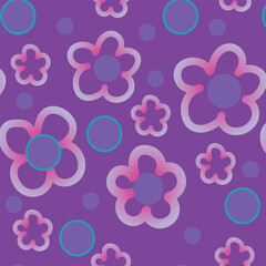 Seamless pattern with flowers.  Vector file for designs.