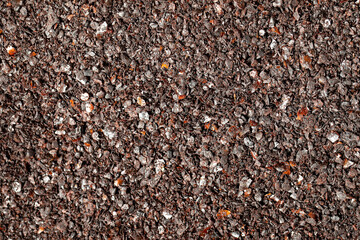 Black hot pepper spice. Chili pepper is a hot spice obtained by drying the pepper in the sun. Dry spice concept. local name isot. close up