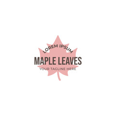Maple leaves logo isolated on white background
