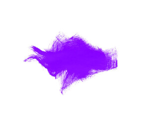 Purple watercolor stains brush for art concept isolated on white backdrop. Watercolor brushes background
