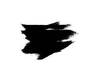 Black watercolor stroke brush for art design. Beautiful isolated smear