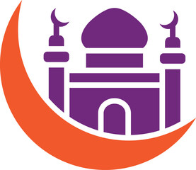 Halfmoon Vector Icon Design Illustration