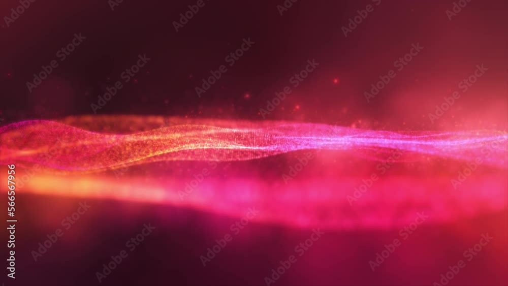 Aufkleber Futuristic abstract de-focus fire particles flowing in cyber space environment background