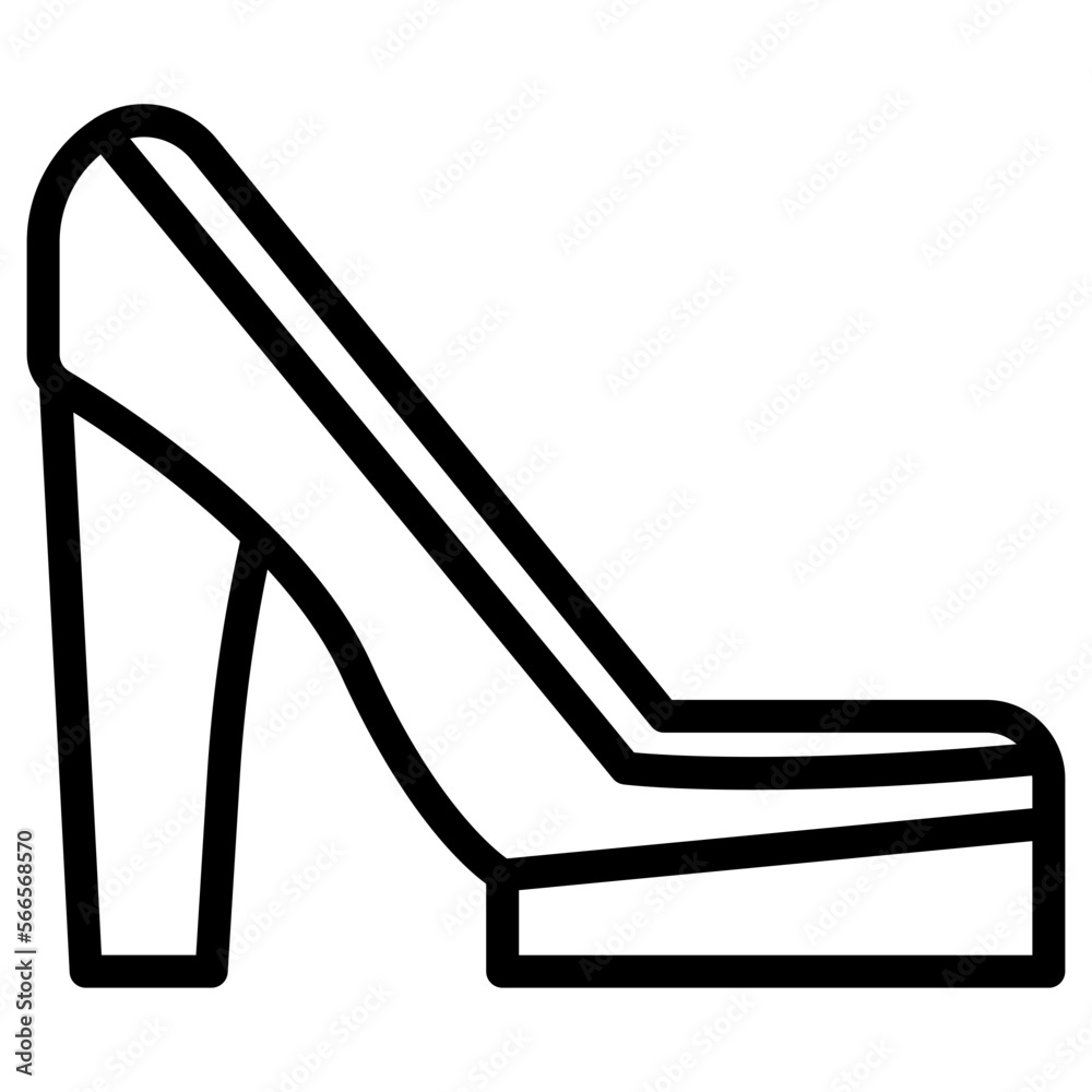 Wall mural high heels icon