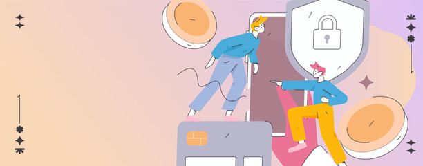 Internet finance and wealth management investment flat vector concept operation hand drawn illustration
