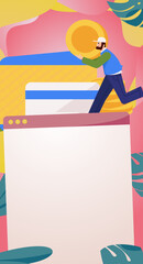 Internet finance and wealth management investment flat vector concept operation hand drawn illustration
