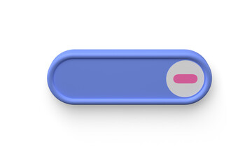 hardcover image for bandages with subtract icon printed in the right corner on white background. 3d render