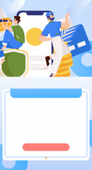 Internet finance and wealth management investment flat vector concept operation hand drawn illustration
