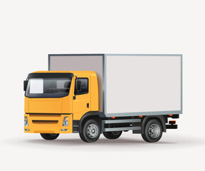 Truck vector template isolated on white. Cargo transportation concept. Truck icon.Transportation shipment delivery by truck.