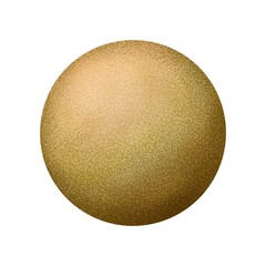 Gold sphere. isolated on white background. Golden matte glossy 3d ball