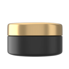 skincare cream jar mockup packaging in black gold