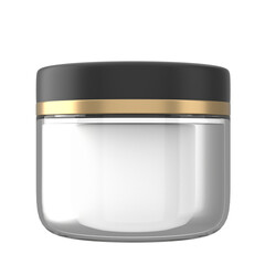 skincare cream big jar mockup packaging in black gold