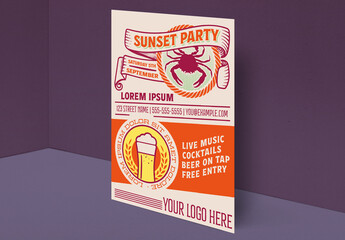 Vintage Cocktail Party Poster Layout