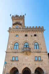 Fototapeta na wymiar Palazzo Pubblico in the republic San Marino, Italy