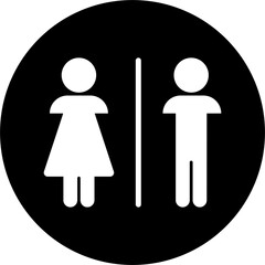 Vector toilet icon. A man and a woman.