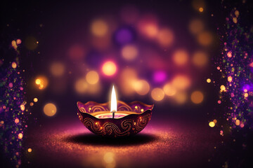 Generative AI of Diwali, the festival of lights.	
