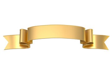 Elegant Gold Ribbon 3D Design Element