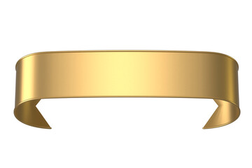 Elegant Gold Ribbon 3D Design Element