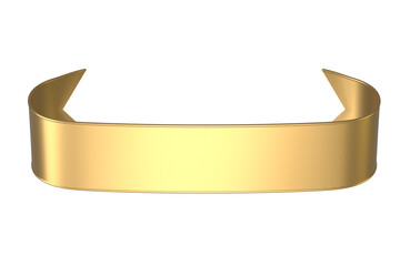 Elegant Gold Ribbon 3D Design Element