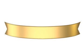 Elegant Gold Ribbon 3D Design Element