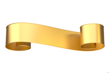 Elegant Gold Ribbon 3D Design Element