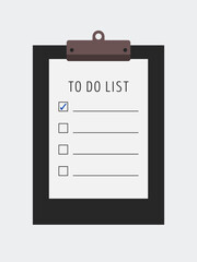 Isolated to do list vector illustration