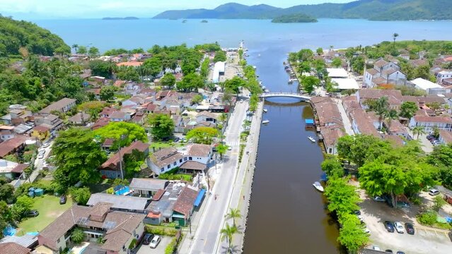 Paraty, rio de Janeiro, RJ, Brazil, river, travel in,  drone footage, and Mountain  Brazilian culture, beautifull scene, river and sea, nature