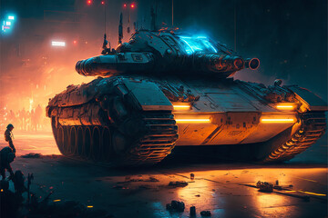 Tank Cyberpunk 2077. Generative AI, Generative, AI.	
