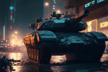 Tank Cyberpunk 2077. Generative AI, Generative, AI.	
