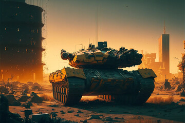 Tank Cyberpunk 2077. Generative AI, Generative, AI.	
