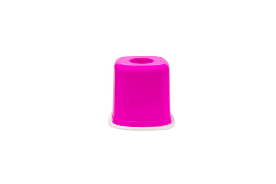 Pink Empty Plastic Tissue Box