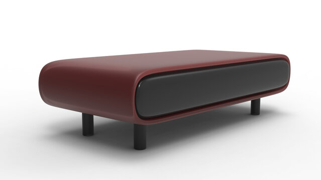 sitting room tadel angle view with shadow 3d render