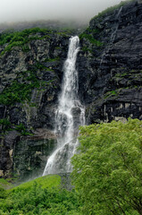 Travel destination Norway - Waterfall - Jostedalsbreen National Park
