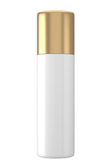 skincare tube bottle mockup packaging in white gold