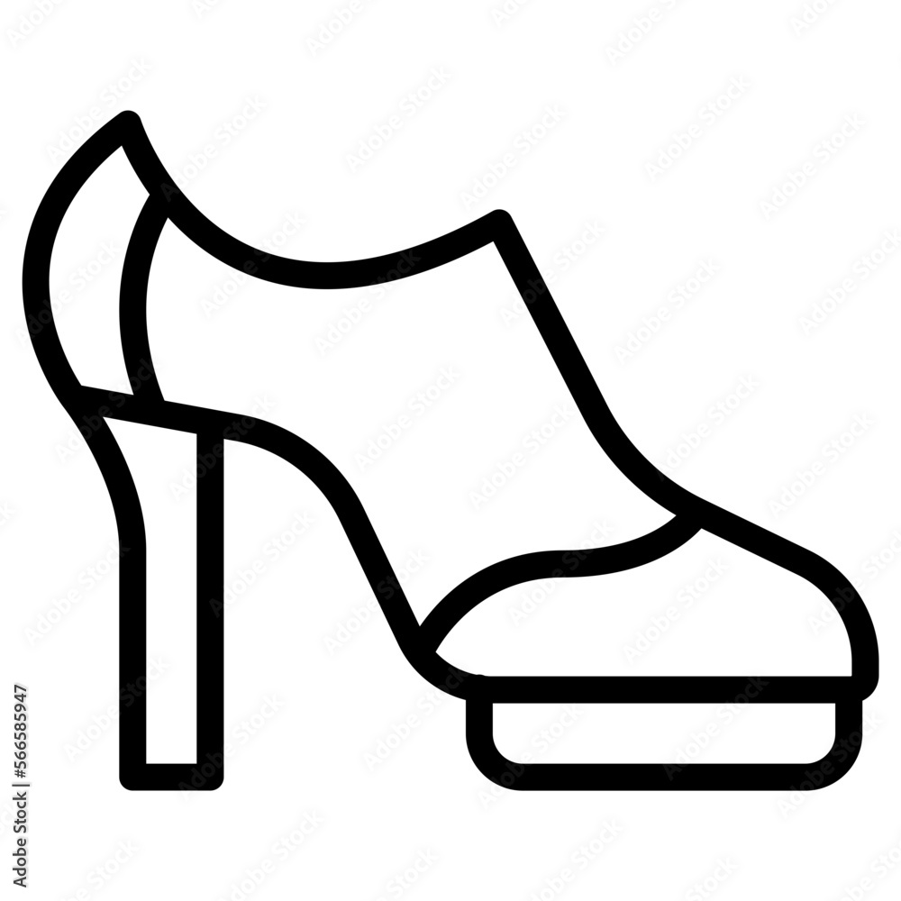 Wall mural high heels icon