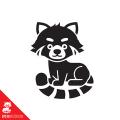 Red Panda cartoon vector icon