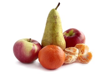 delicious citrus fruits isolated close up