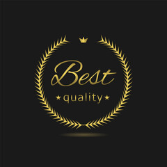 Best quality Golden laurel wreath label