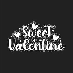 Sweet Valentine black and white