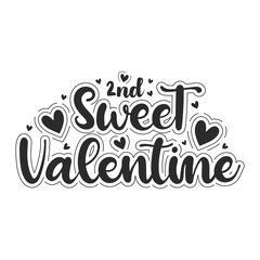 2nd sweet Valentine with black and color design.
