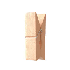 cute wooden clip for photos 3d render