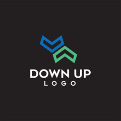 Down up arrow business logo design