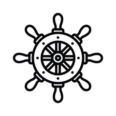 ship wheel icon vector design template in white background