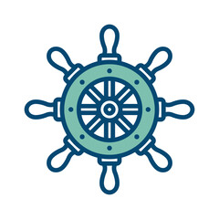 ship wheel icon vector design template in white background