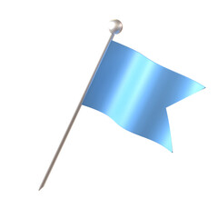 3d flag blue color push pin style for note and target