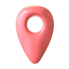 maps pin 3d rendering for location mark