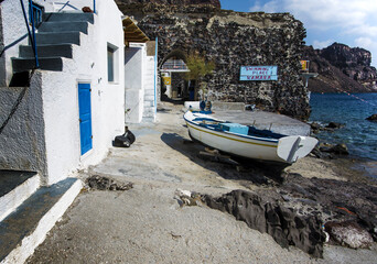Fototapeta na wymiar Santorini, sun and sea