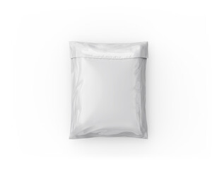 Back view Parcel Mailing Bag White Blank template mockup