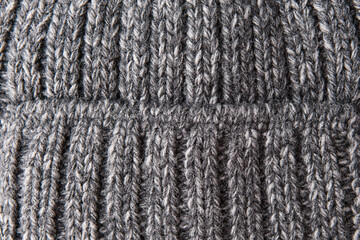 Wool fabric background, knitted texture. Close-up, full frame.